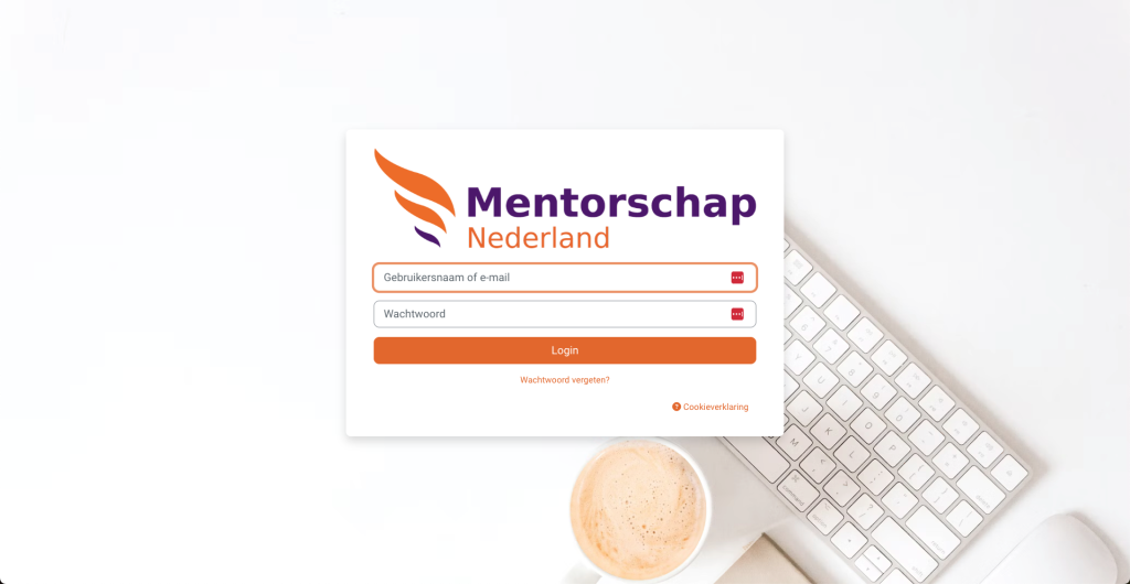 Mentorschap Nederland - login pagina